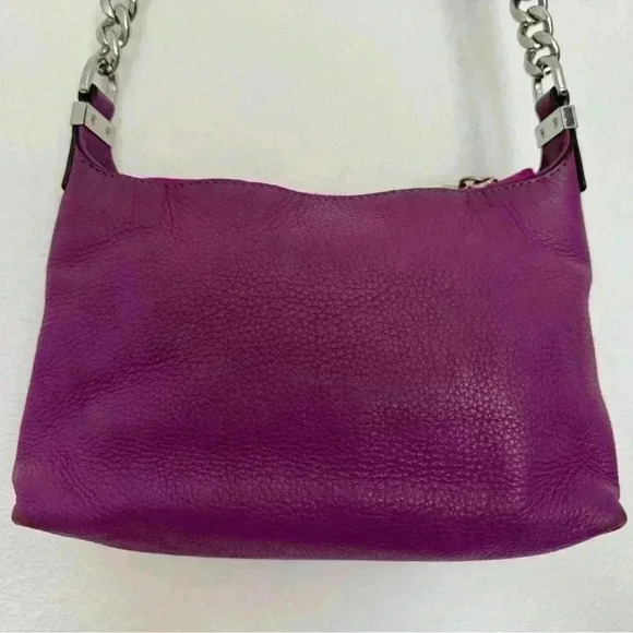 MICHAEL KORS Fuchsia Leather Crossbody Purse with Tassel Zipper - Picture 7 of 8